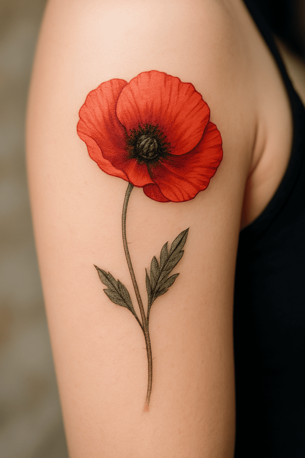 Mode 4 tatouage coquelicot