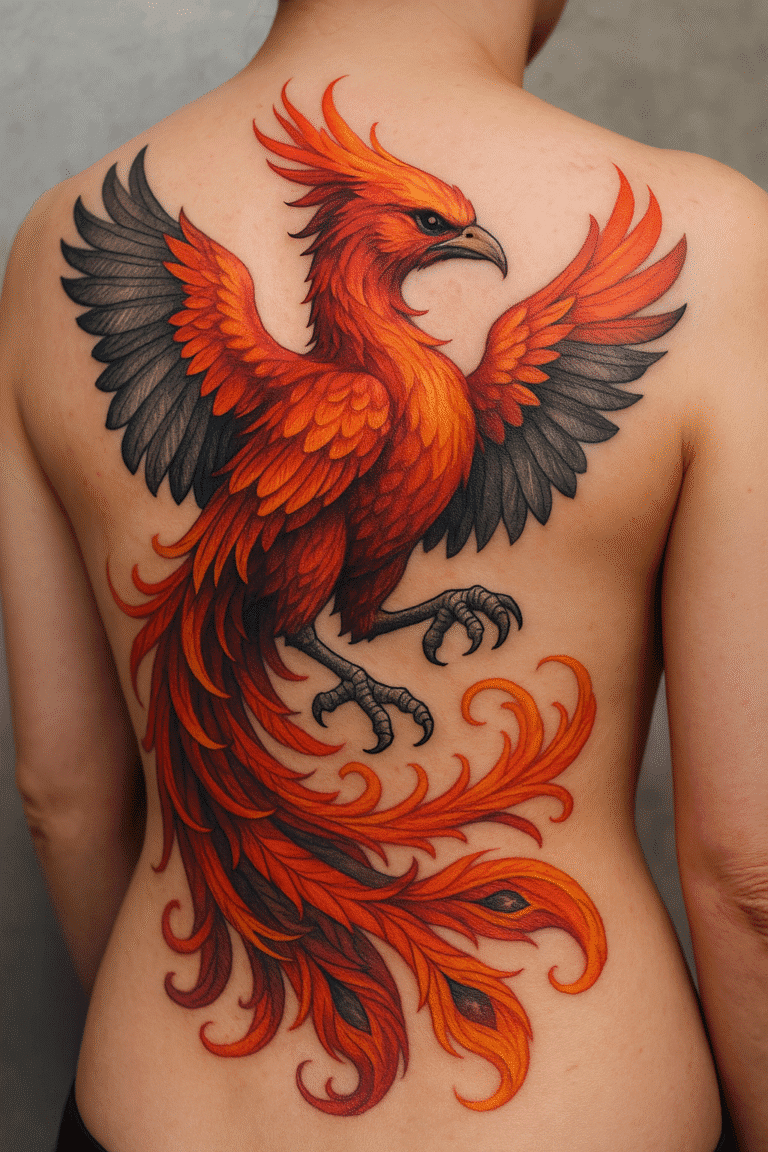 tatouage phoenix