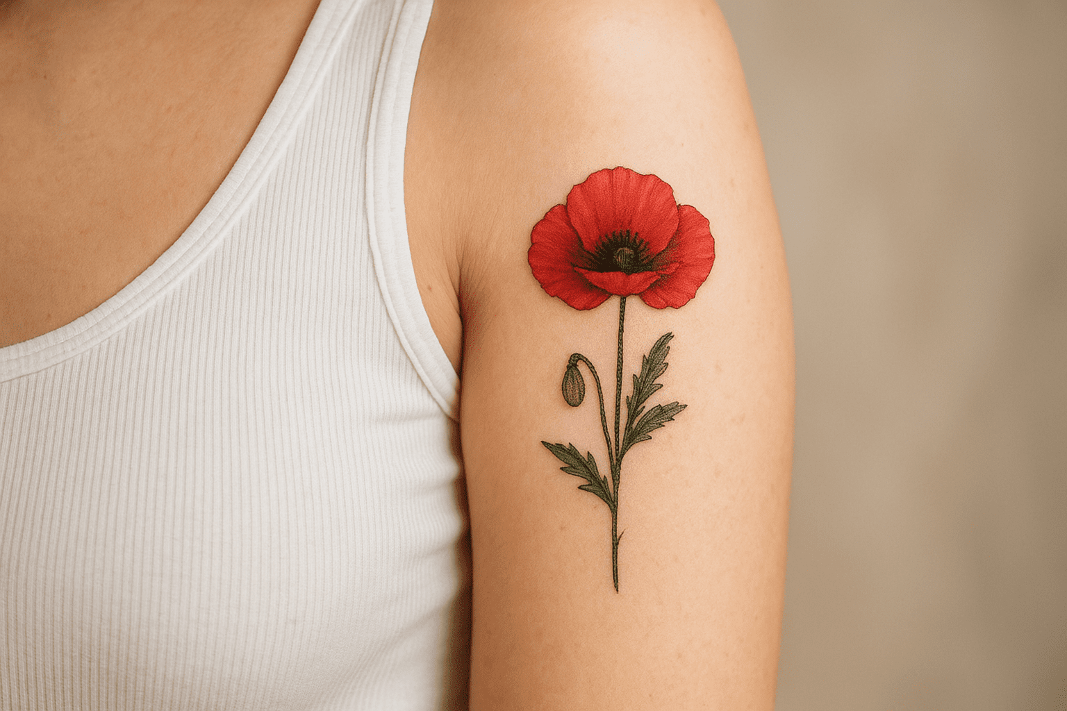 Beauté 9 tatouage coquelicot